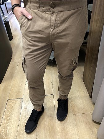 CALÇA JOGGER CAQUI