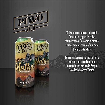 Cerveja Piwo Matka American Lager 473ml