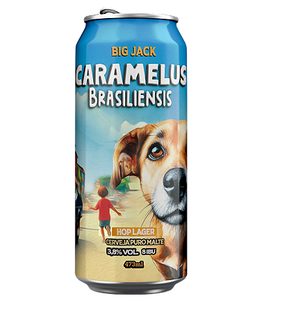 Cerveja Big Jack Hop Lager Caramelus Brasiliensis 473ml