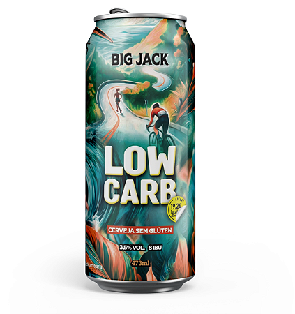 Cerveja Big Jack Low Carb Sem Glúten 473ml