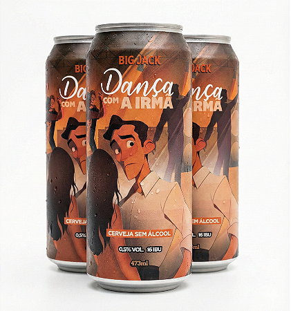 Kit 3 Cerveja Big Jack Dança Com a Irmã sem álcool 473ml
