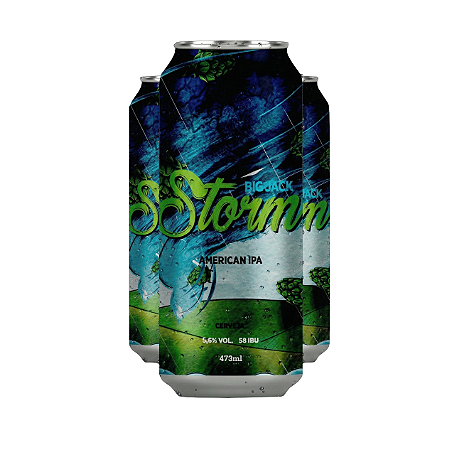 Kit 3 Cerveja Big Jack Ipa Storm 473ml