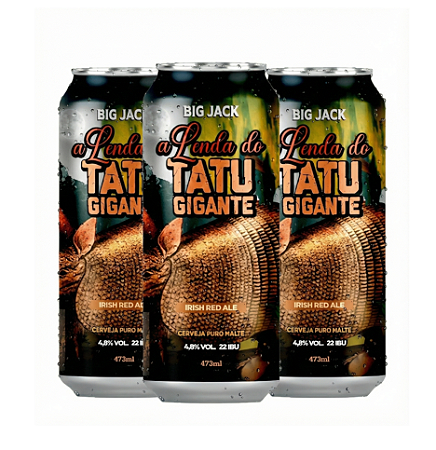 Kit 3 Cerveja Big Jack Irish Red Ale A Lenda do Tatu Gigante 473ml