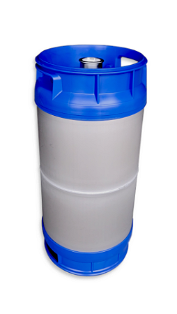 Barril Slim 30L Inox 304 com base azul