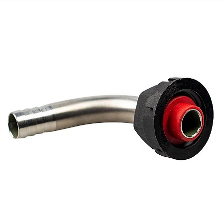 Espigão curvo 10mm inox com porca plástica