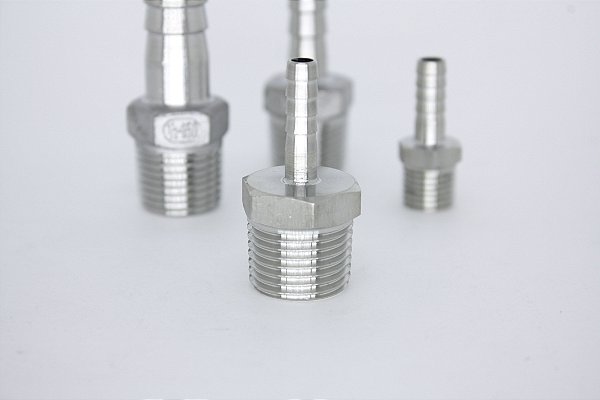 Espigão 3/8" (10 mm) inox 304 c/ entrada rosca macho 1/2" BSP