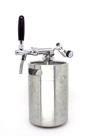 Growler (barril) em inox com capacidade 5,0L, sem tampa