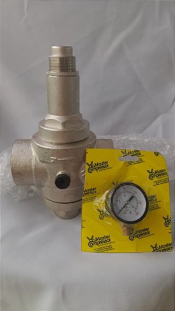 Válvula Redutora de Pressão  DN 2 (modelo 330304-31)  -Com Manômetro e Pistão - Blukit