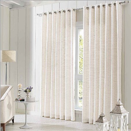 CORTINA 3,00M X 2,80M JACQUARD LISO C/ILHOS MOD. MESSINA