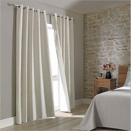 CORTINA 2,00M X 1,80M DECORA ESTAMPADO DIGITAL RAVI D C/ BLACK-OUT E ILHOS