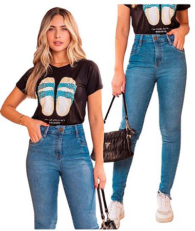 Calça Skinny Jeans Anuque