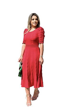 Vestido Tricot Midi Livinha