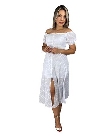Vestido Branco Midi