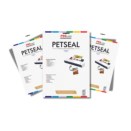 Petseal pouch para plastificação fosco A4 125mic (10pçs)
