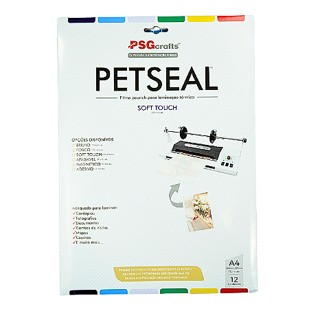 Petseal pouch toque de seda (soft touch) 220mm x 307mm (125mic 12 Pçs)