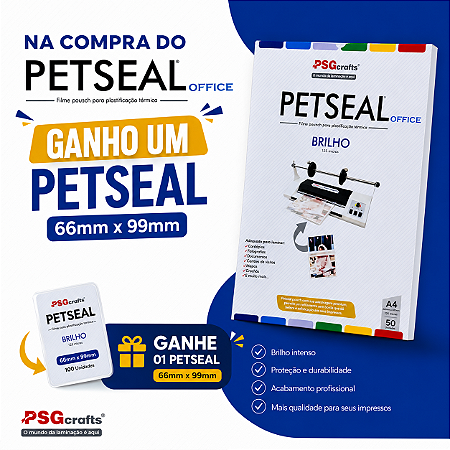 PETSEAL OFFICE – A4 125 mic | Filme para Plastificação Térmica – Brilho