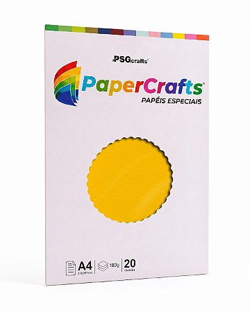 Papel Especial PaperCrafts (NEON ORANGE) LARANJA NEON 180g A4 20 folhas