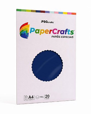 Papel Especial PaperCrafts (SAPPHIRE BLUE) AZUL SAFIRA 180g A4 20 folhas