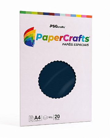 Papel Especial PaperCrafts (DEEP BLUE) AZUL ESCURO 180g A4 20 folhas