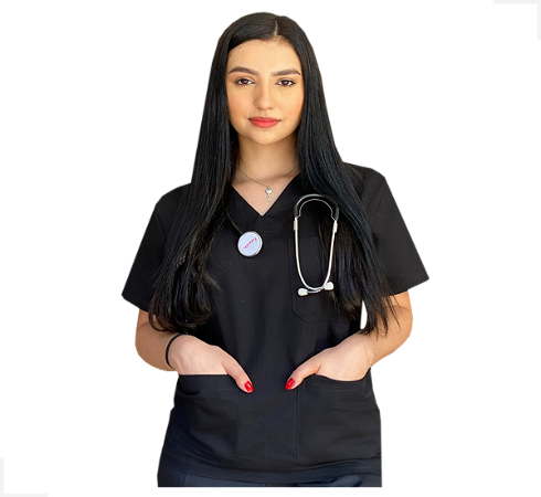 Conjunto Pijama Cirúrgico Preto Unissex