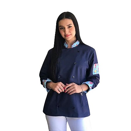 Dólmã Azul Unissex Com Estampa de Doces