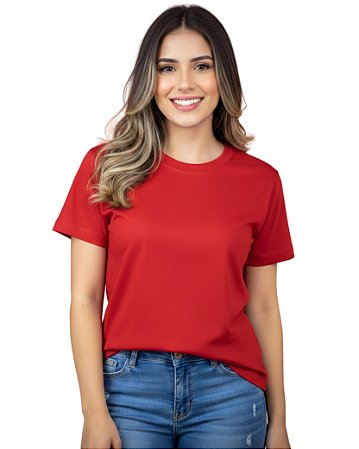 Camiseta Baby Look Básica Vermelha