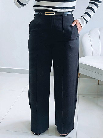 Calça com Cinto Alfaiataria