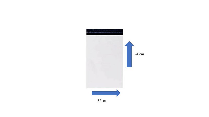 Envelope Plástico Segurança Lacre Coextrusado 32x40 liso M Branco - 20 Und