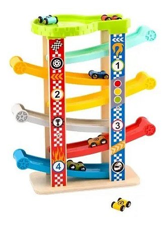 Super Torre de Carros de Madeira - Tooky Toy