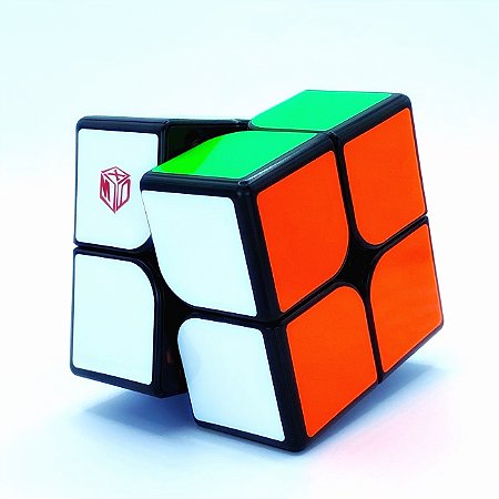 Cubo Mágico 2x2 Profissional Magnético Qiyi Wu Xia Preto Adesivado