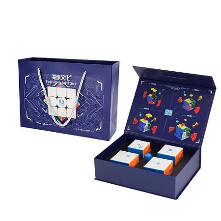 Kit Cubo Mágico Moyu-Magnetic 2x2, 3x3, 4x4 e 5x5