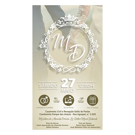 Convite para Casamento ( Personalizado )
