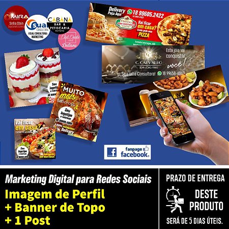 Imagem de Perfil, Post e Banner do Topo para Facebook e Fanpage