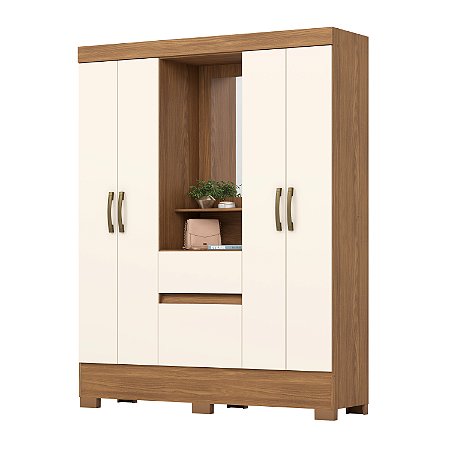 BS07 Guarda-roupa BS07 04 Portas Nature/Off White