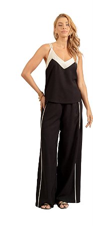 Blusa de alças de viscose