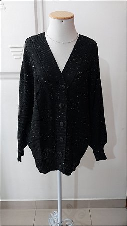 Casaco de tricot Plano invernal plus size
