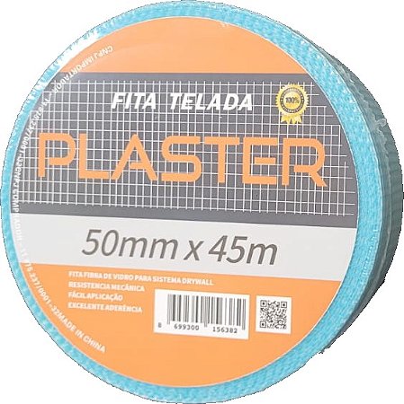 FITA TELADA PLASTER 45 MTS - AZUL