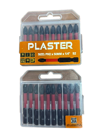 BIT'S LINHA PREMIUM PLASTER COM IMÃ 50MM (JG C/ 10 PÇS)