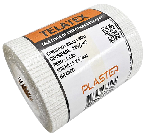 TELA FIBRA DE VIDRO BASE COAT TELATEX PLASTER 20CM X 50M