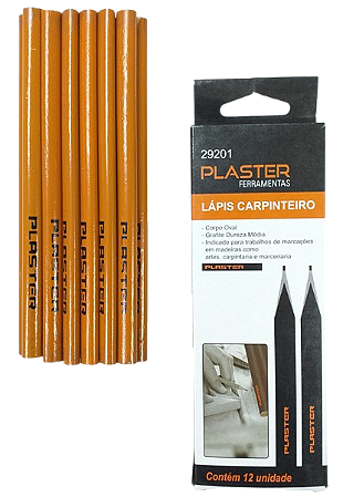 LAPIS CARPINTEIRO PLASTER (EMB. C/ 12 UN)