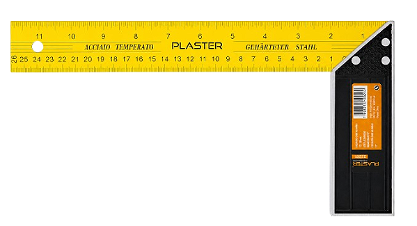 ESQUADRO INOX 30CM - PLASTER