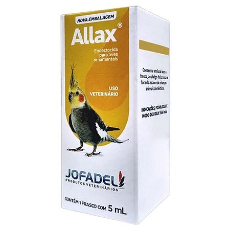 Allax 5ml - Ivermectina para Aves - Nova Embalagem