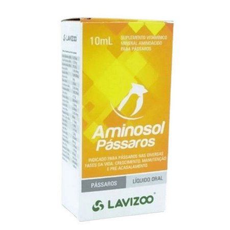 Aminosol Pássaros - 10ml - 50ml - 200ml - 1L