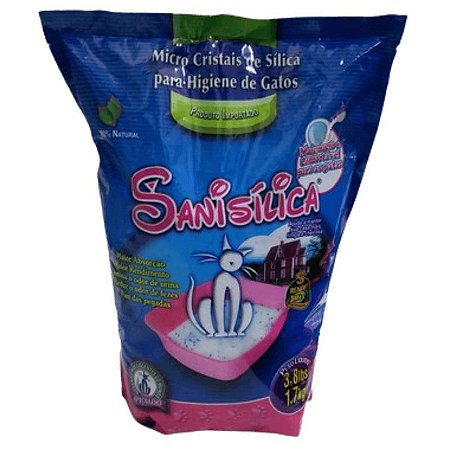 Areia Higiênica Sanisilíca Micro Sílica para gato - 1,7Kg
