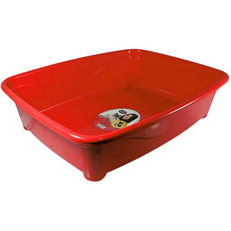 Bandeja Higiênica Classic Furacão Pet Vermelha para Gatos