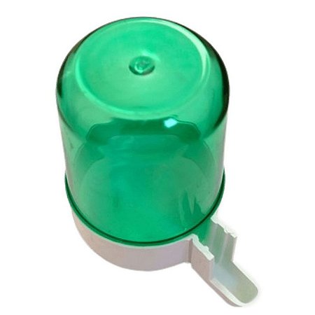 Bebedouro Animalplast Grande 300ml - Malha Fina - Verde Com Base Branca