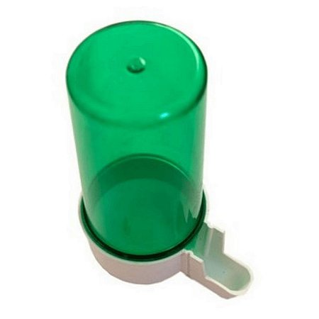 Bebedouro Animalplast Médio 200ml - Malha Fina - Verde Com Base Branca