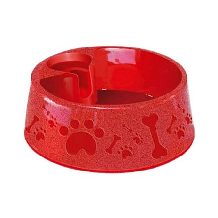 Bebedouro Plástico Paris Furacão Pet Tamanho 2 700 ml Vermelho
