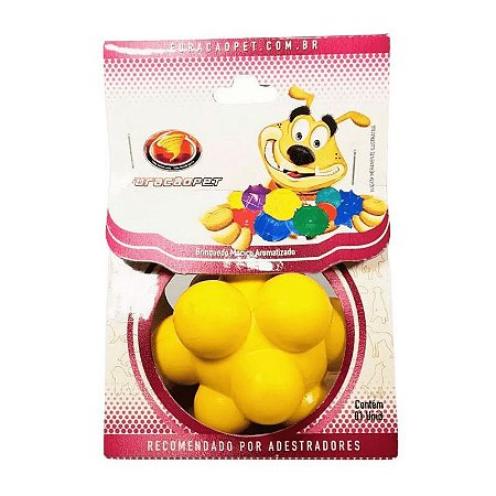 Brinquedo Furacão Pet Bola Maciça Meteoro M Amarela
