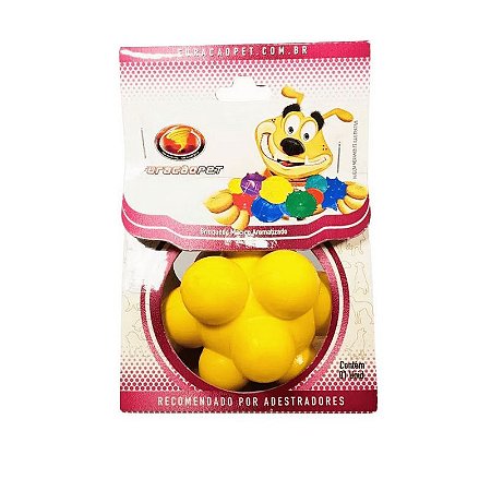 Brinquedo Furacão Pet Bola Maciça Meteoro P Amarela